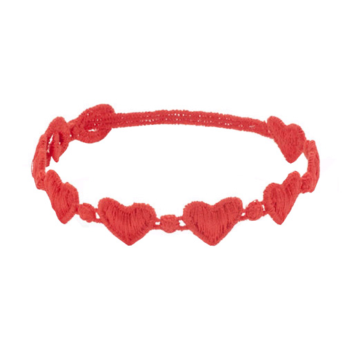 A cute touch to any outfit, this heart bracelet is soft and fits comfortably on your wrist.