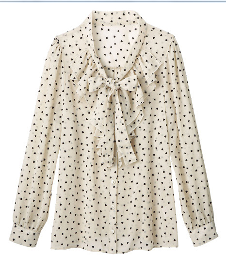 This lovely heart blouse is sweet and sophisticated.